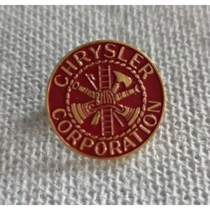 Vintage Chrysler Corporation Firefighter Lapel Hat Pin 1" Excellent